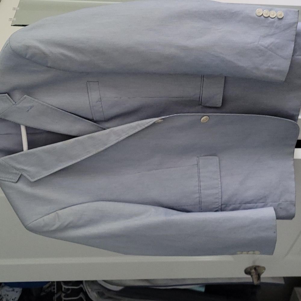 Mens Blue Striped Sport Coat